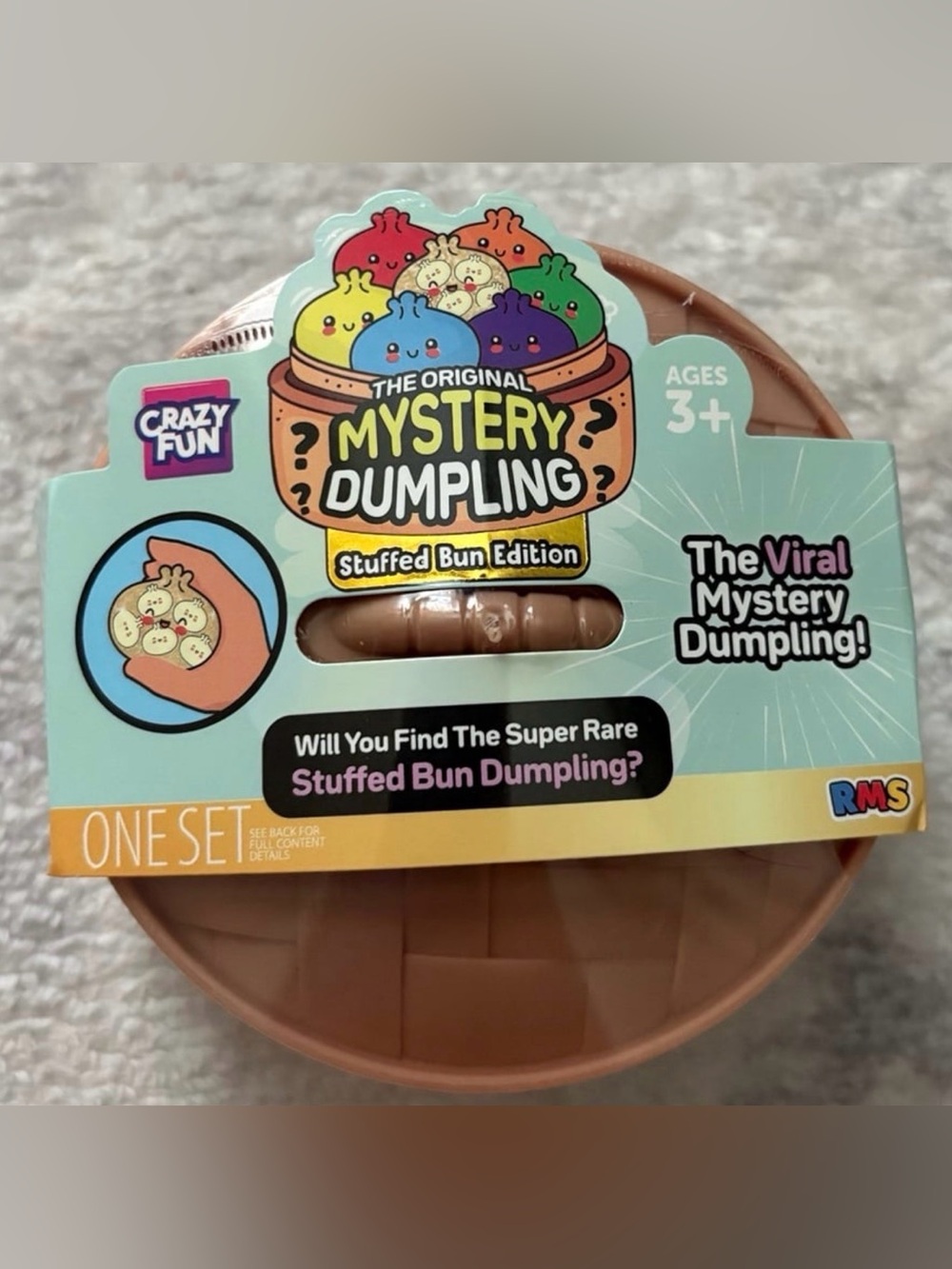 NEW RMS CRAZY FUN RAINBOW MYSTERY DUMPLING STUFFED BUN EDITION SQUISHY TOY